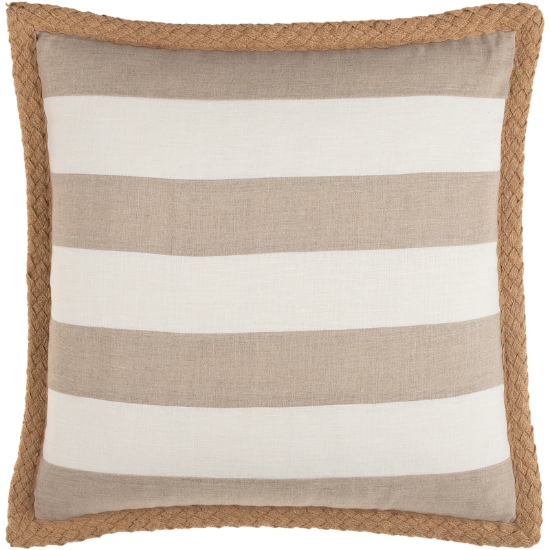 Chanelle Nautical Stripe and Faux Rope Throw Pillow
