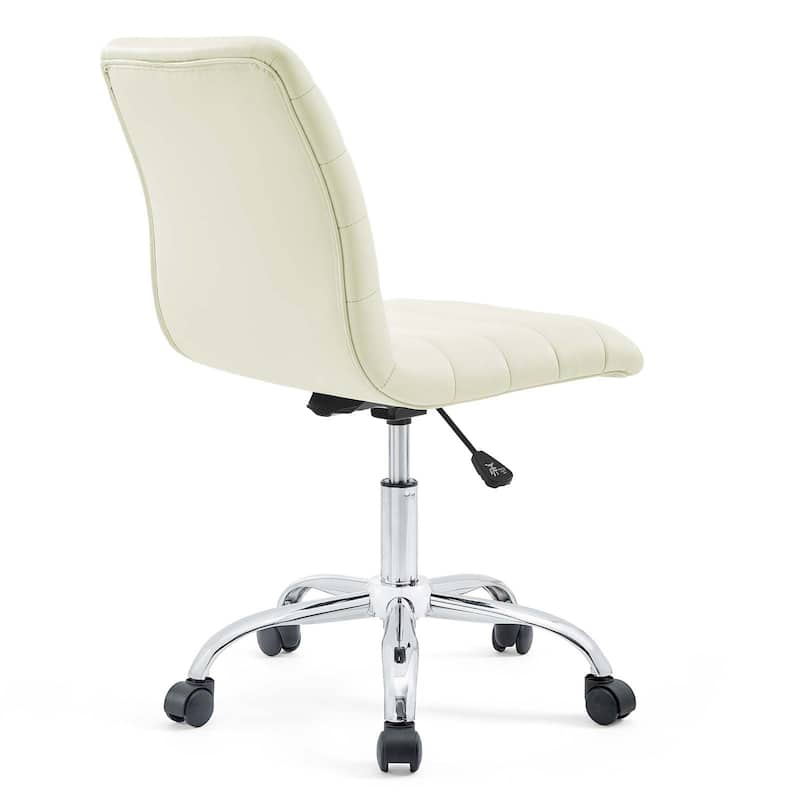 Ripple Armless Mid Back Vinyl Office Chair