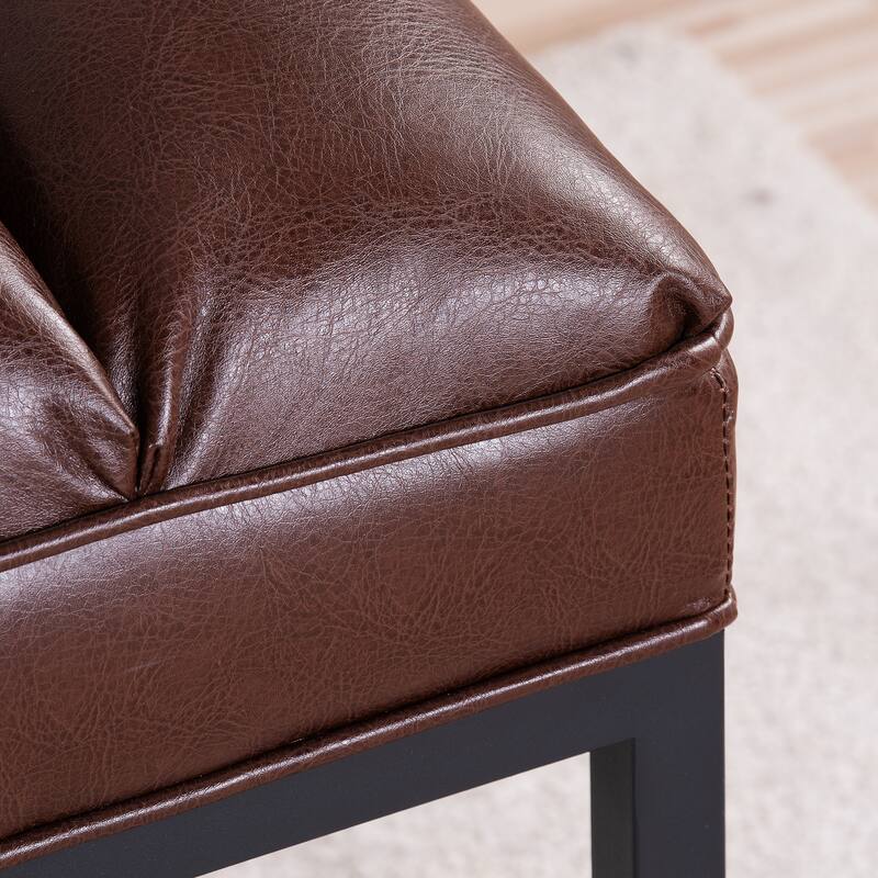 Modern Metal Base Upholstered Bench for Bedroom for Entryway