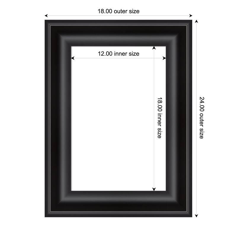 Amanti Art Grand Black Framed Dry Erase Magnetic Board - 18 x 24 in