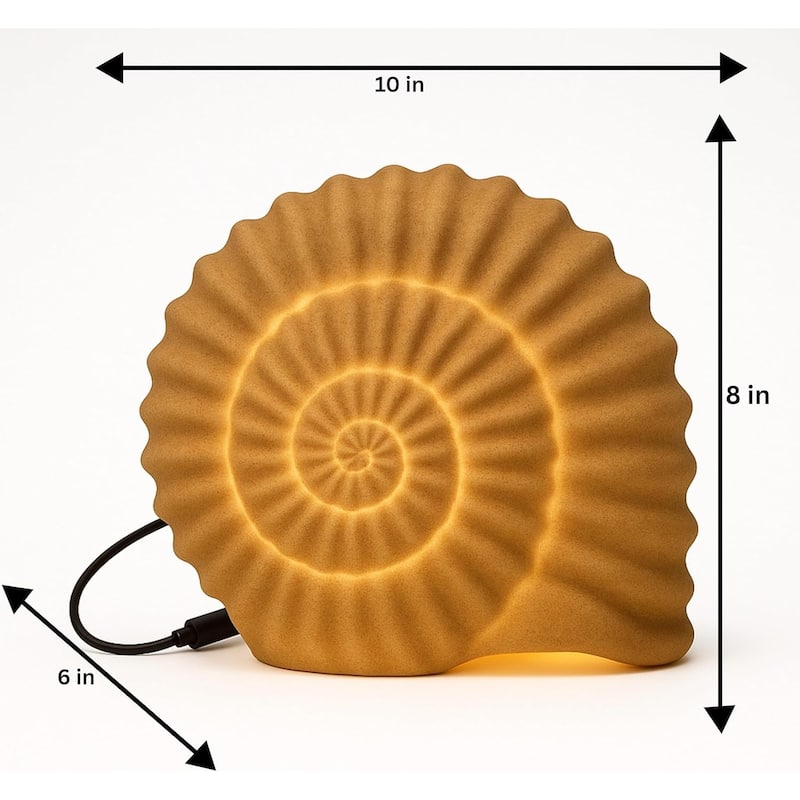 Snail Table Lamp Sculpted Sandstone Organic Accent Lighting