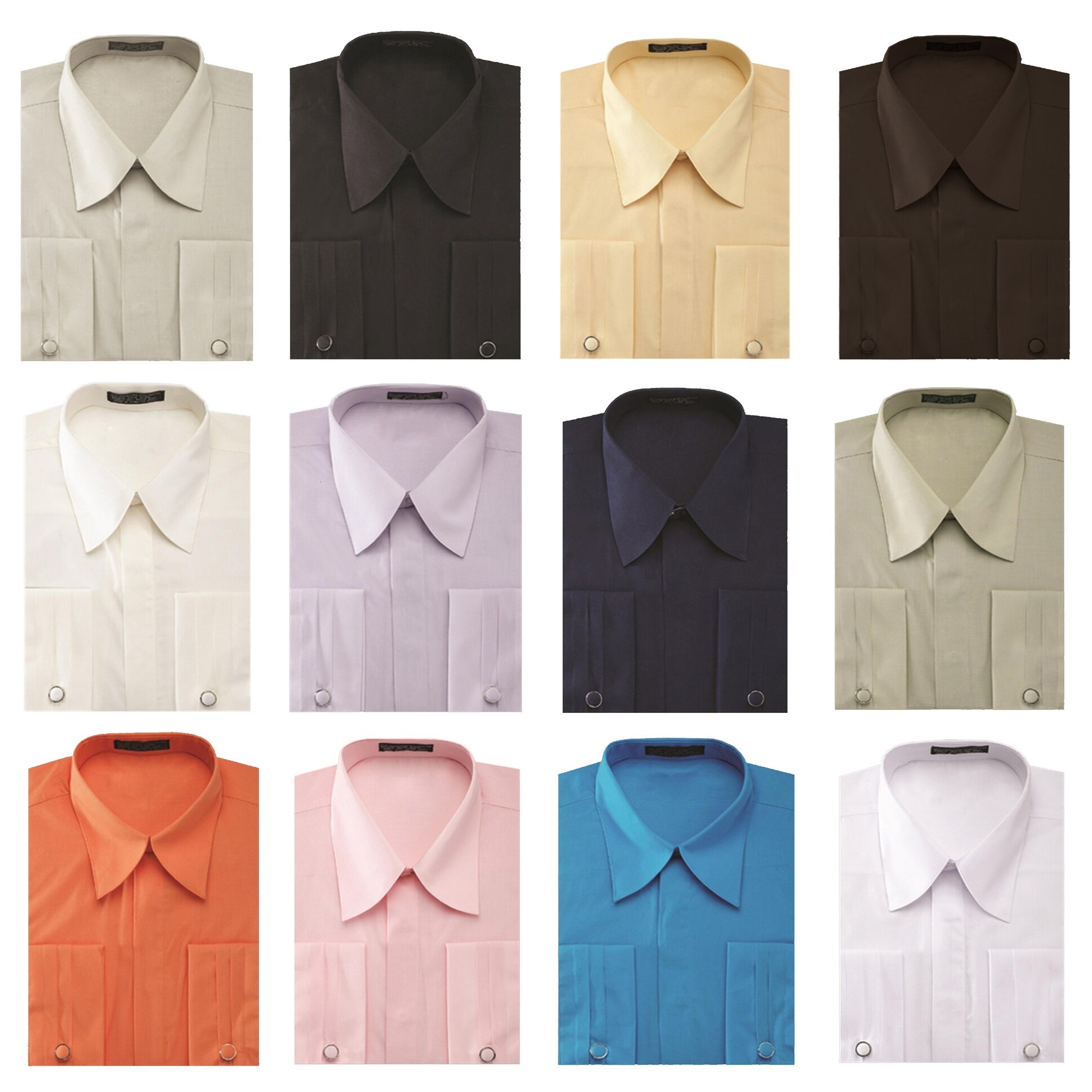 Shop Men S Pleated French Cuff Pat Riley Collar Dress Shirt With