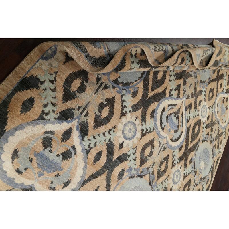 All-over Khotan Oriental Area Rug Wool Hand-knotted Living Room Carpet - 8'9" x 11'9"