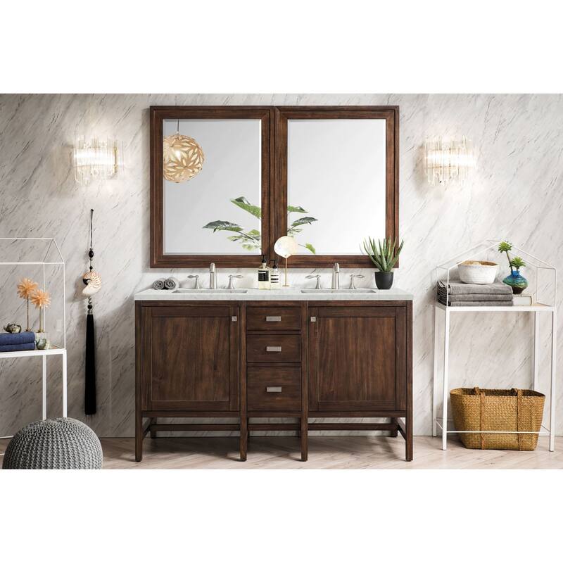 James Martin Vanities Addison 60" Double Basin Hardwood Vanity Set