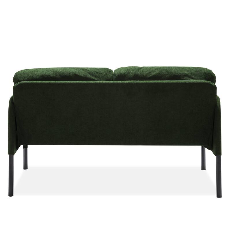 47.62" Fabric 2-Seater Sofa Couch with Sturdy Legs and Soft Polyester Fabric, Ideal for Small Spaces