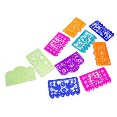 Novica Handmade Pinatas Tissue Paper Garlands (Set Of 3)