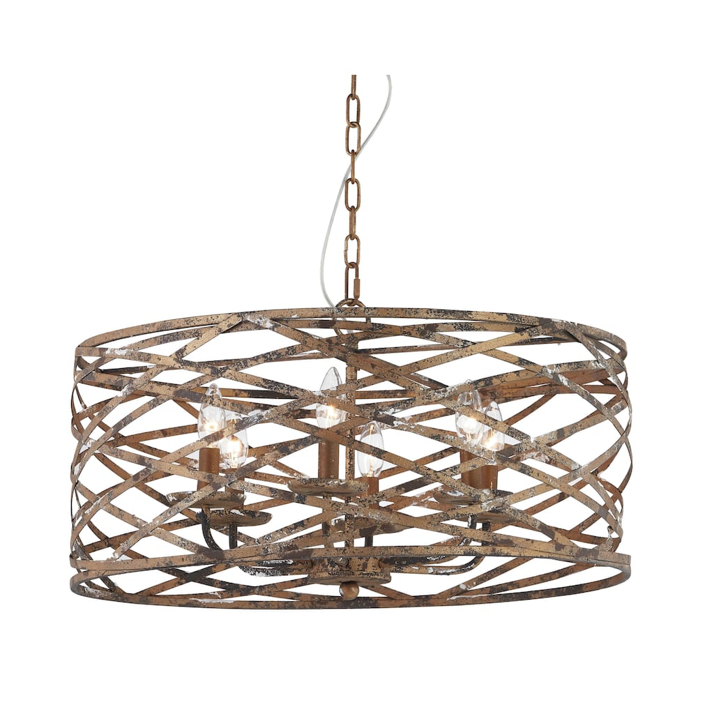 Channing 6-Light Chandelier, Antique Brass - Antique Brass