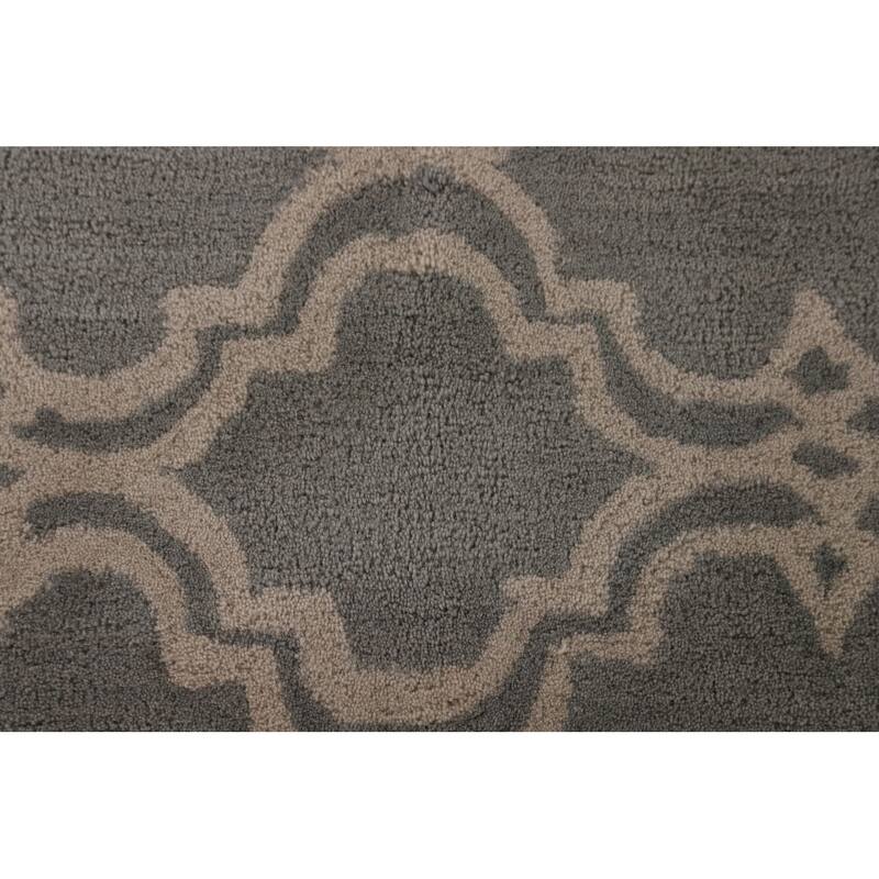 Trellis Indian Area Rug Hand-Tufted Wool Carpet - 5'0" x 8'0"