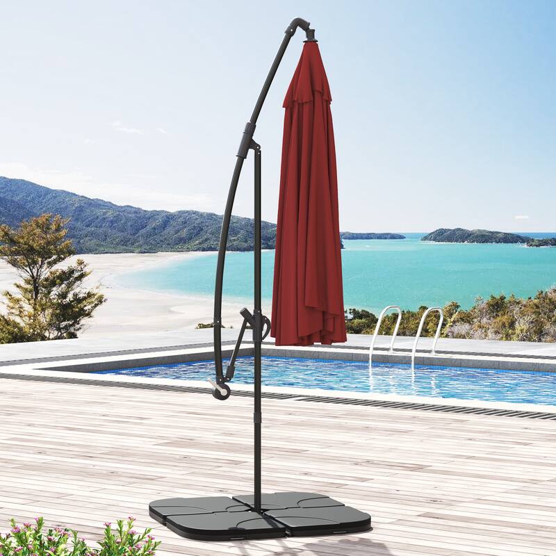 Corvus Vera 10-foot Offset Cantilever Hanging Canopy Patio Umbrella