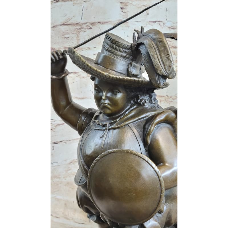 Fancy Large Archangel With Hat By Fernando Botero Bronze Sculpture Figurine
