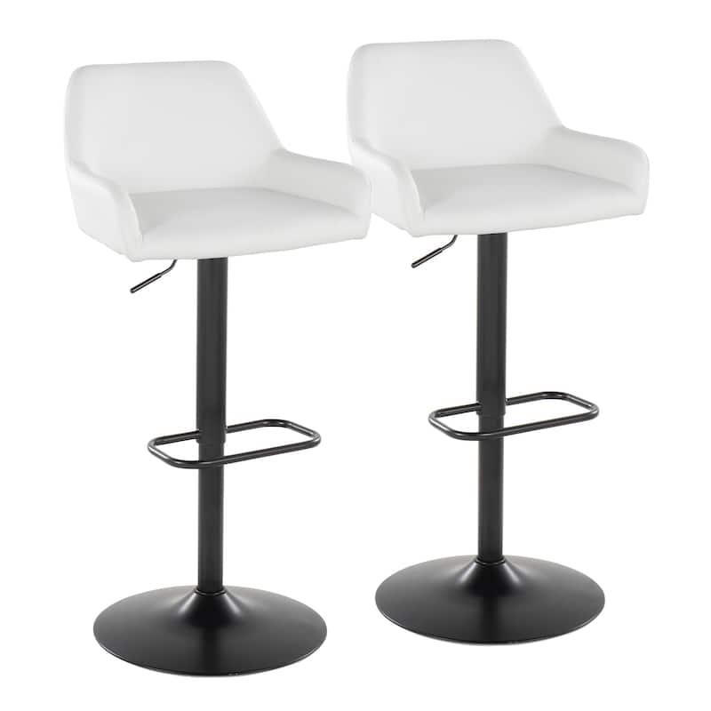 Porch & Den Galotti Adjustable Bar Stool with Rounded Rectangle Footrest (Set of 2)