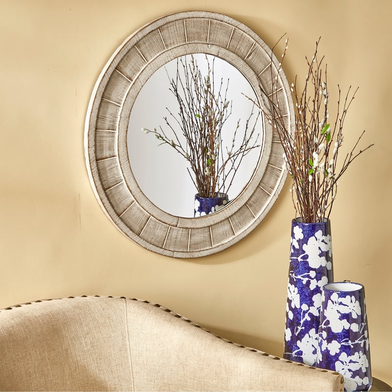 Sagebrook Home Decorative Wall Mirror with Wood Frame for Entryway, Bedroom, Living Room or Bathroom
