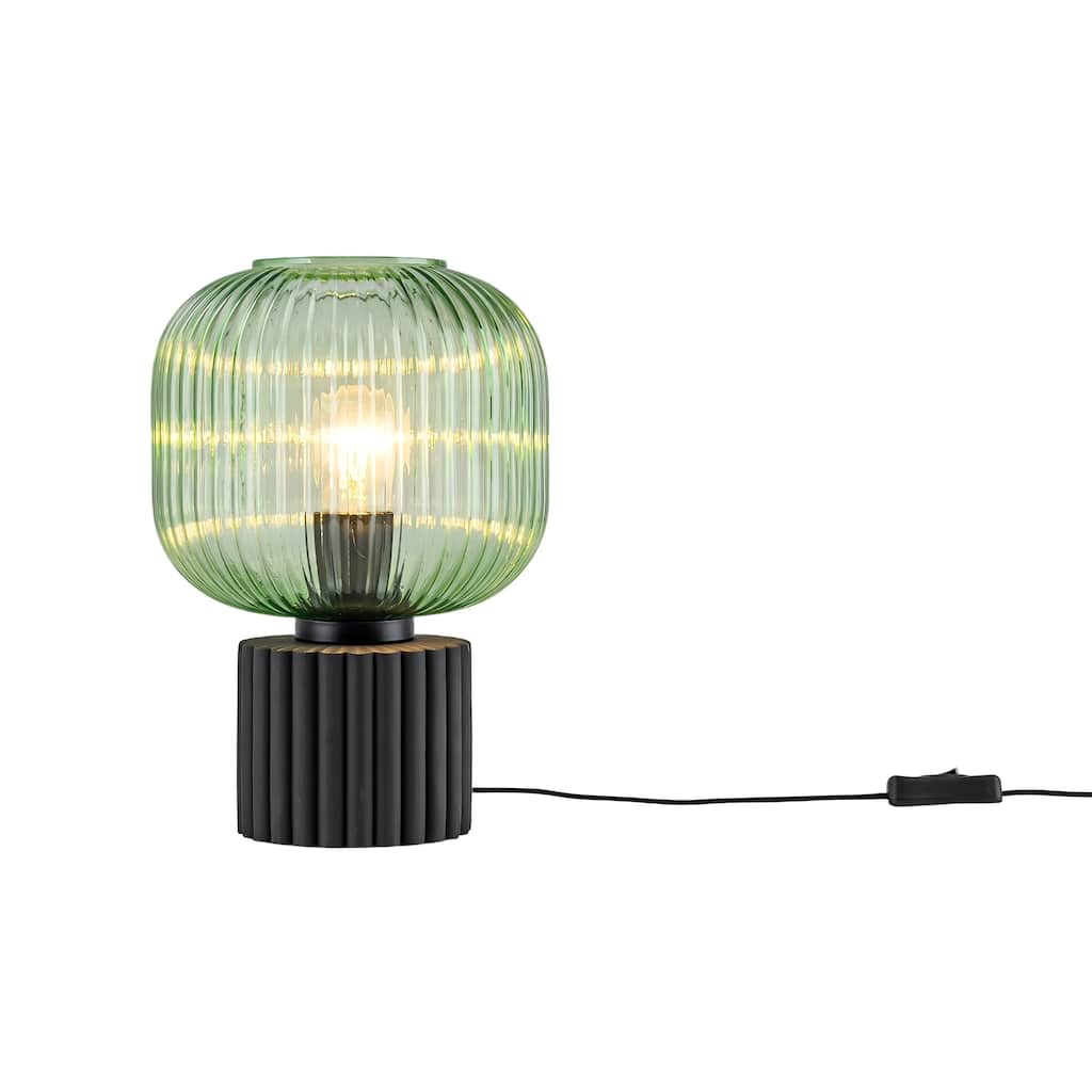 Modern & Contemporary 1-Light Green Accent Table Lamp with Glass Shape