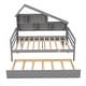 preview thumbnail 16 of 14, Full Size Platform Bed with Trundle and Shelves