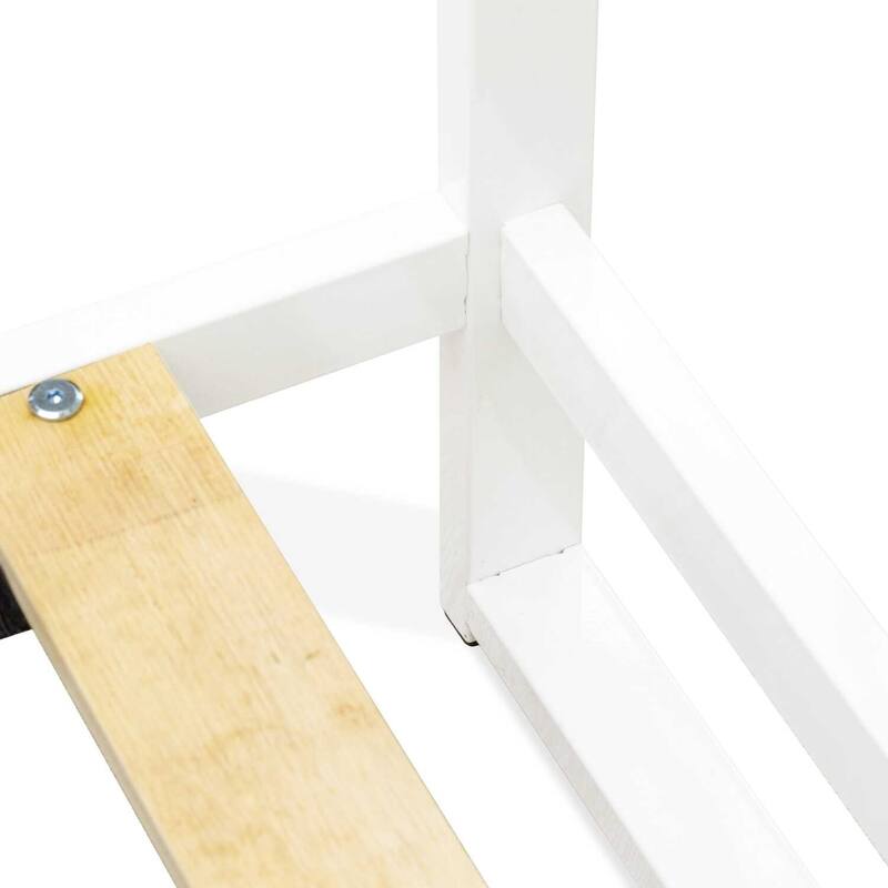Platform Bed Frame with Metal Legs - Modern Wood Bed