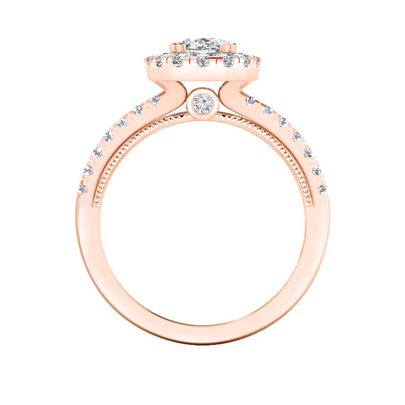 Auriya 14k Gold 1 1/2ctw Oval Halo Diamond Engagement Ring (H-I, I1-I2)