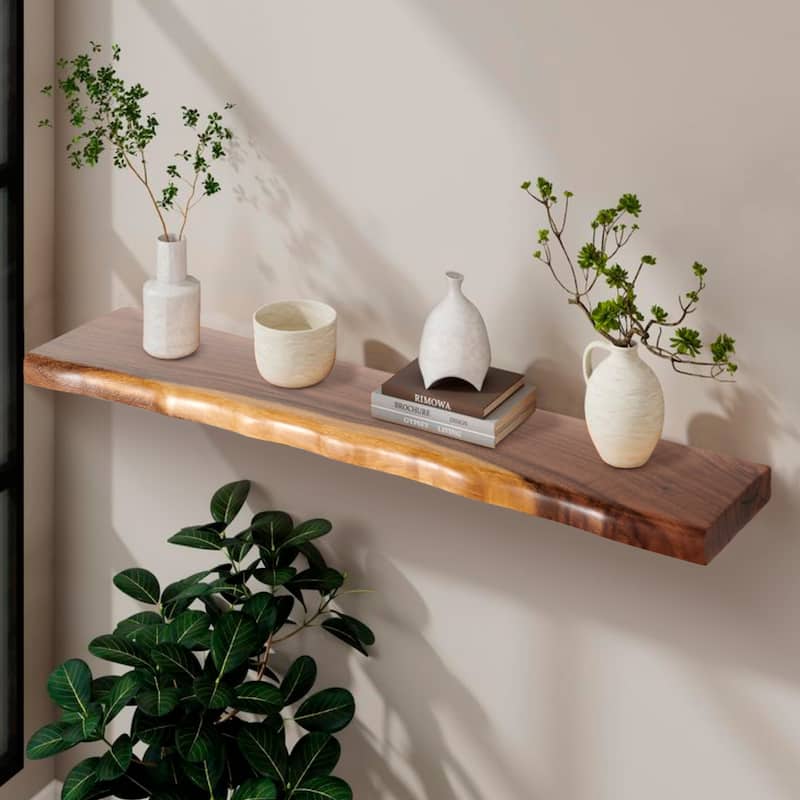 Acacia Wood Shelf with Live Edge