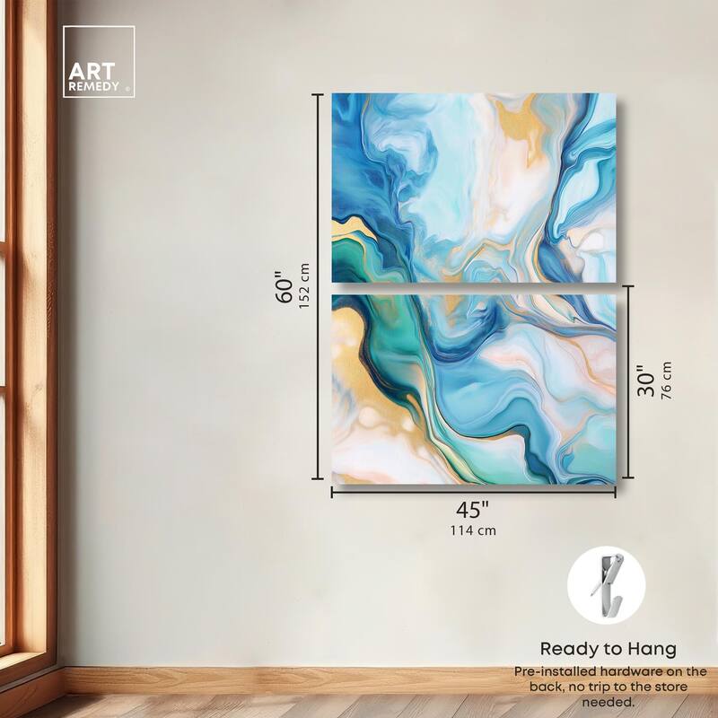 Visions Pastel II Canvas Set of 2 by Art Remedy, Gallery Wrapped