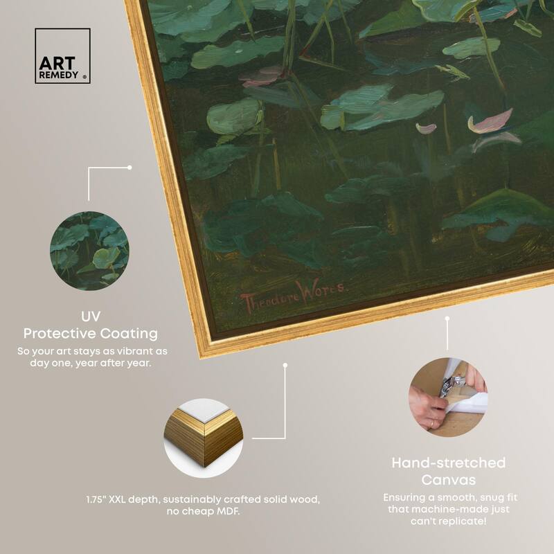 Theodore Wores Lotus Canvas by Art Remedy