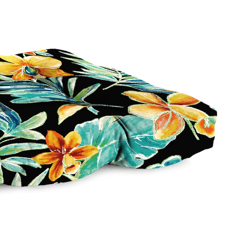 44" x 18" Contoured Outdoor Wicker Bench Cushion - 18'' L x 44'' W x 4'' H