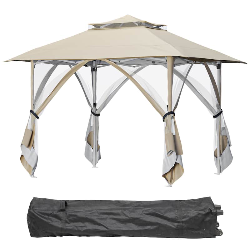 Outdoor Pop-Up Gazebo Tent With Soft Top