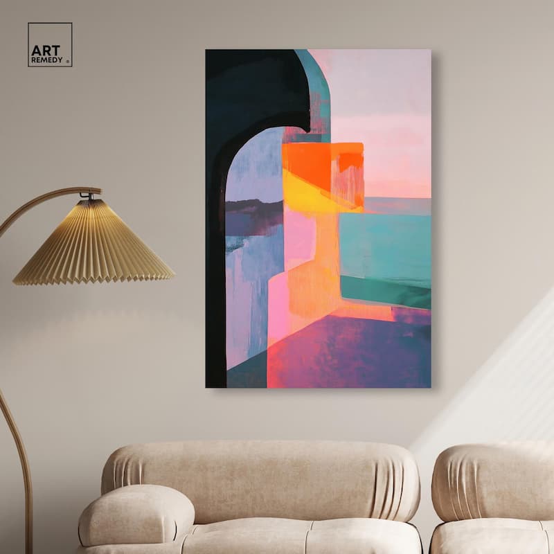 Color Blocks III Canvas by Art Remedy, Gallery Wrapped