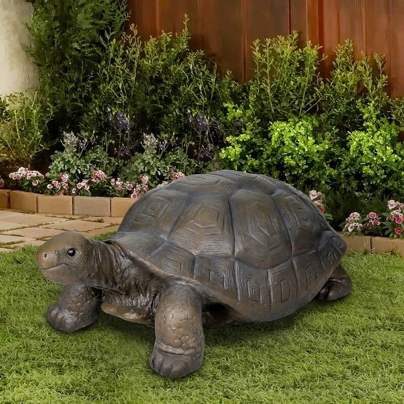 Turtle Statue Simulation Turtle Animal Statue Pond Garden Decoration - Grey