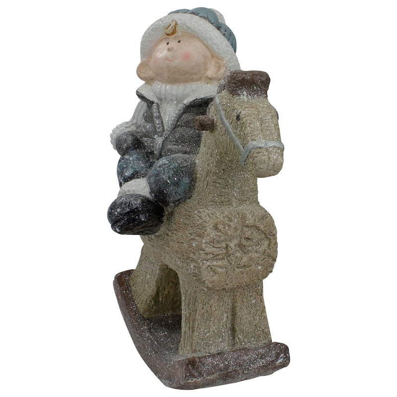 Boy on Rocking Horse Christmas Figure - 18"