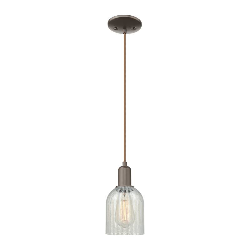 Innovations Lighting Endless Possibilities Arcadia - Caledonia - 1 Light 5" Cord Hung Mini Pendant - Mouchette/Oil Rubbed Bronze
