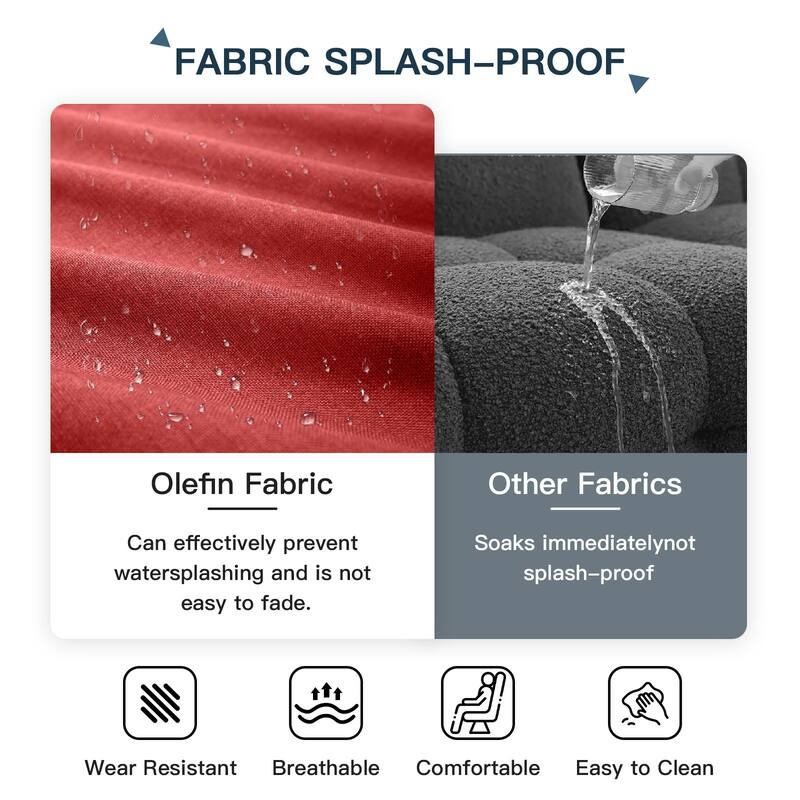 Pocassy 22"x24"x6" Thick Cushions Pillows Indoor & Outdoor Cushion