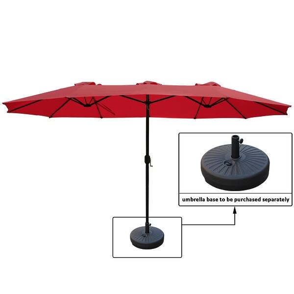 Shop Black Friday Deals On Morigio 15x9 Foot Rectangular Outdoor Patio Umbrella By Havenside Home Overstock 30701799