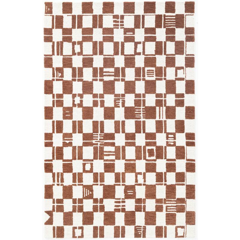 Terra by Obeetee Freya Astrid Red Rug - Lavender/Ivory - 3' x 5'