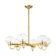 preview thumbnail 1 of 6, Black or Gold Large Big Sputnik Glass Chandelier for Living Room, Bedroom 34.2 in. - Aged Brass