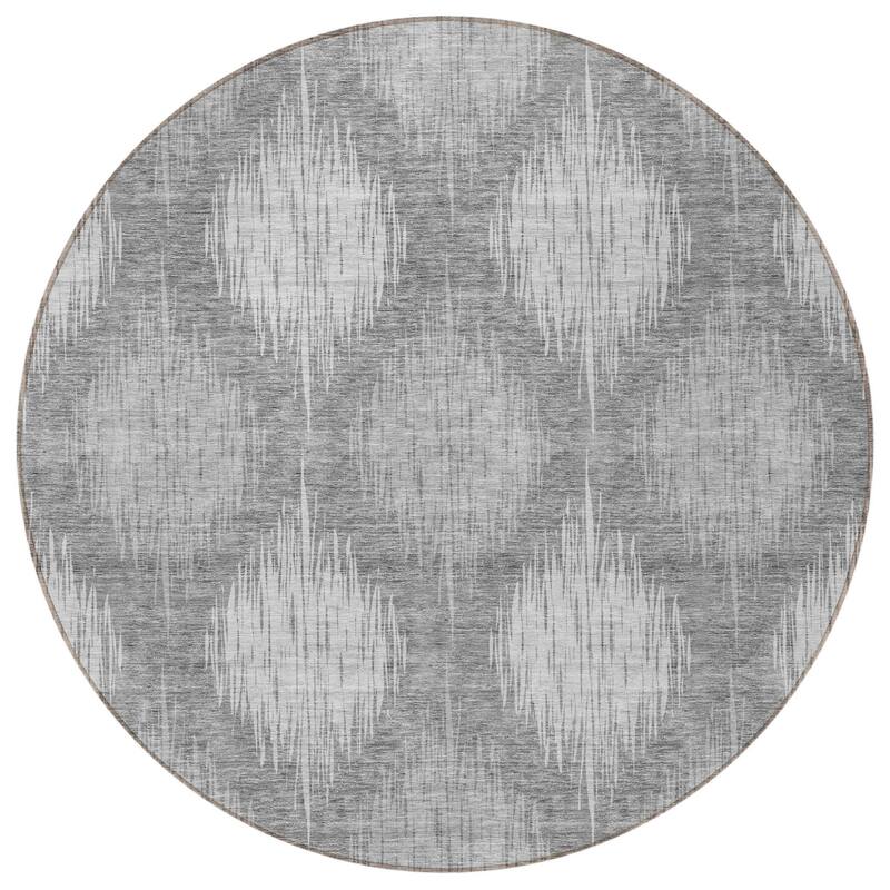 HomeRoots Ikat Transitional Rectangle Outdoor Rug