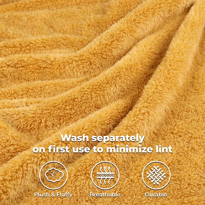 Superior Solid Fluffy Fleece Blanket, Plush and All Season