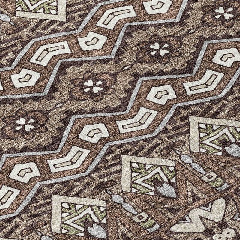 HomeRoots Moroccan Transitional Rectangle Outdoor Rug