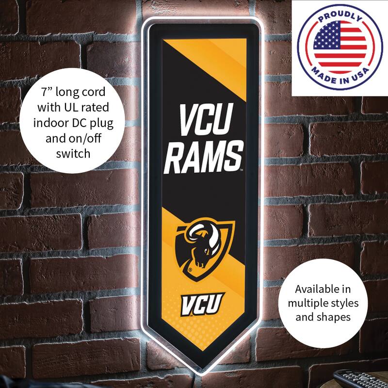 Virginia Commonwealth University Basketball Round 15 in. LED Lighted Sign