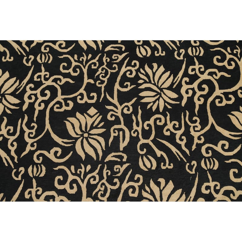 Vegetable Dye Oriental Nepalese Area Rug Hand-knotted Wool Carpet - 8'1" x 10'2"