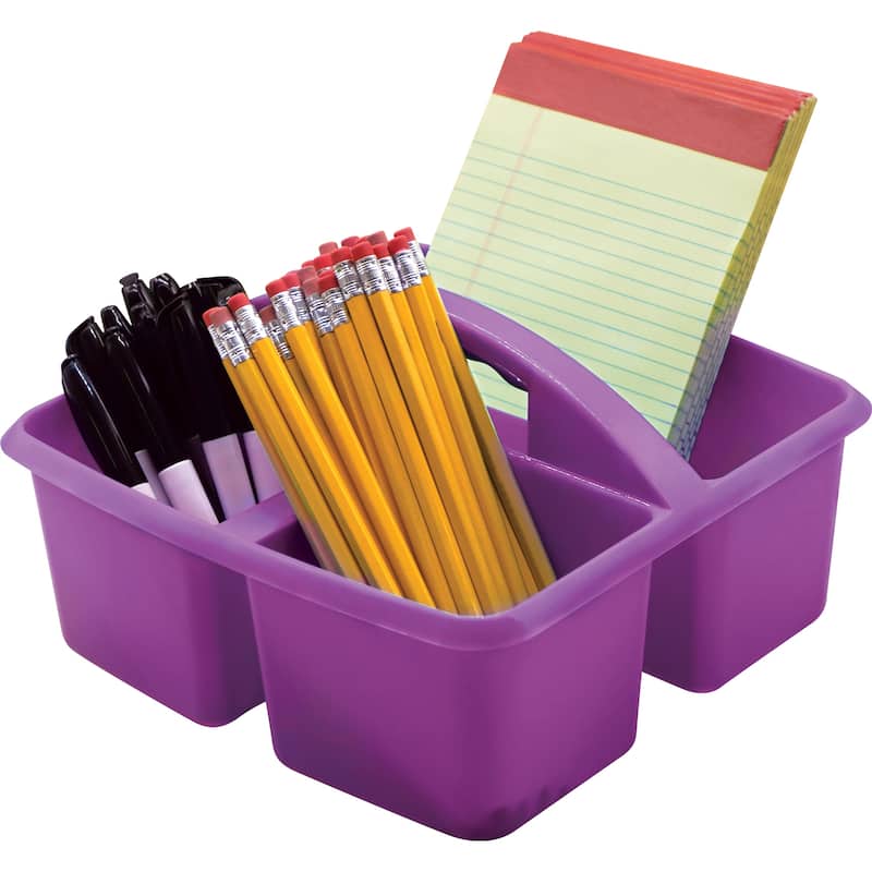 Teacher Created Resources Purple Plastic Storage Caddy, Pack of 6