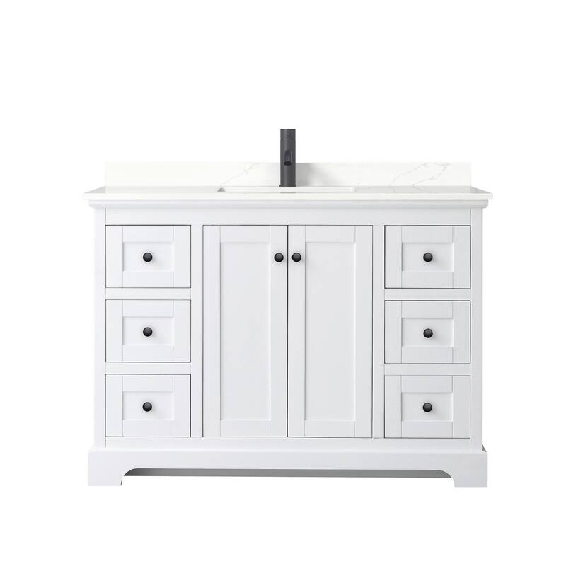 Wyndham Collection WCV232348S-QTZ-UNSMXX Avery 48" Free Standing