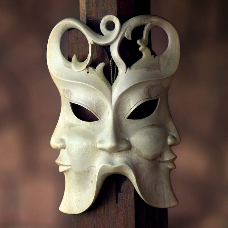 Novica In Three Directions Wood mask