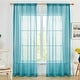 preview thumbnail 30 of 32, Deconovo Linen Sheer Curtains - Light Filtering Rod Pocket Drapes, 2 Panels 52W x 63L Inch - Turquoise