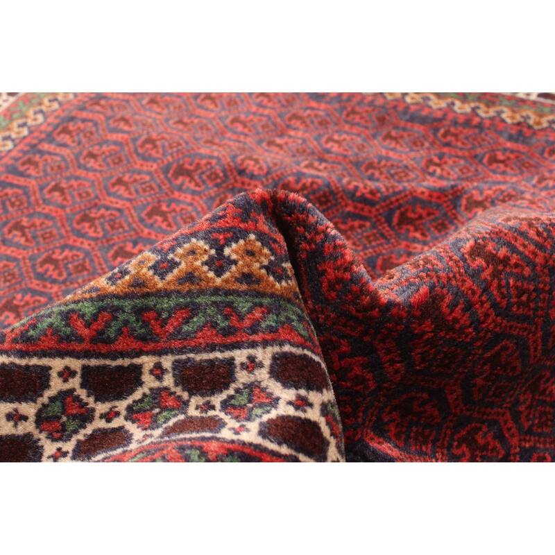 ECARPETGALLERY Hand-knotted Teimani Red Wool Rug - 2'11 x 4'8