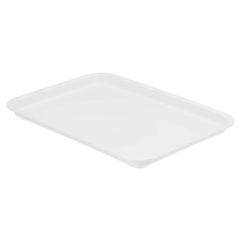 12x9" Fast Food Tray, Plastic Reusable Multi-Purpose Serving Tray White