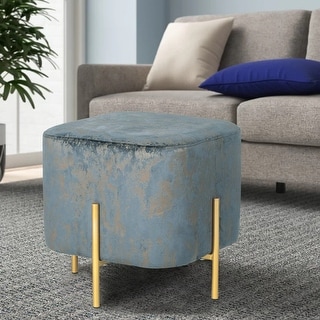 Velvet Cube Square Ottoman Footstool Button Pouffe Design Dressing Table Chair