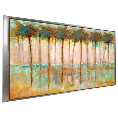 "Palms at Dusk" by Ruane Manning Print on Floating Canvas