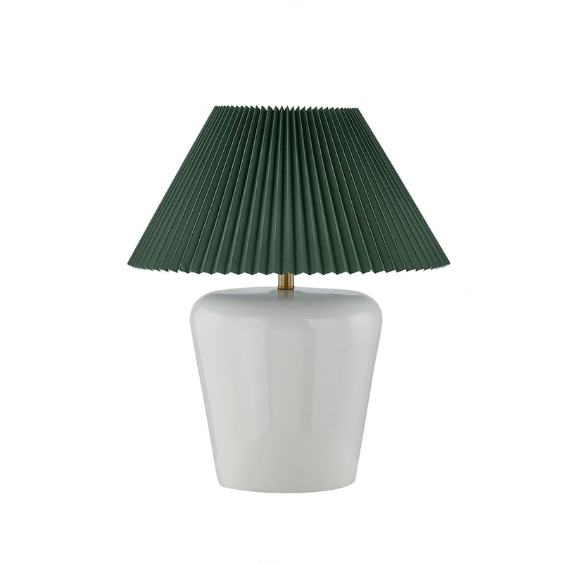 Junie 23" Table Lamp with Linen Shade, White