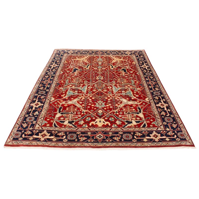 ECARPETGALLERY Hand-knotted Serapi Heritage Red Wool Rug - 8' 10" x 11' 8"