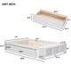 preview thumbnail 12 of 16, Full Size Platform Bed with Bed-end Storage Case & 2 Storage Drawers, Wooden Storage Bed Frame for Children Teens Adults Bedroom