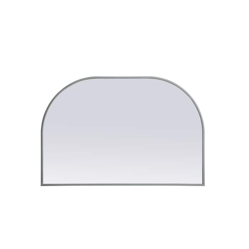 Indigo Home Metal Frame Arch Mirror 36x24 Inch - Silver